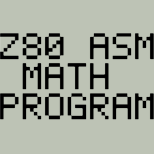 Z80 Assembly Math Program